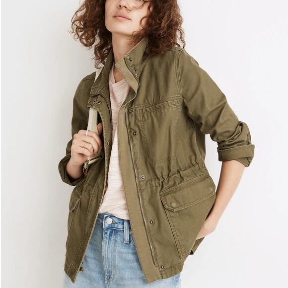 Madewell Dispatch Jacket Military Utility Desert Olive Green Womens Size Small - Picture 1 of 15